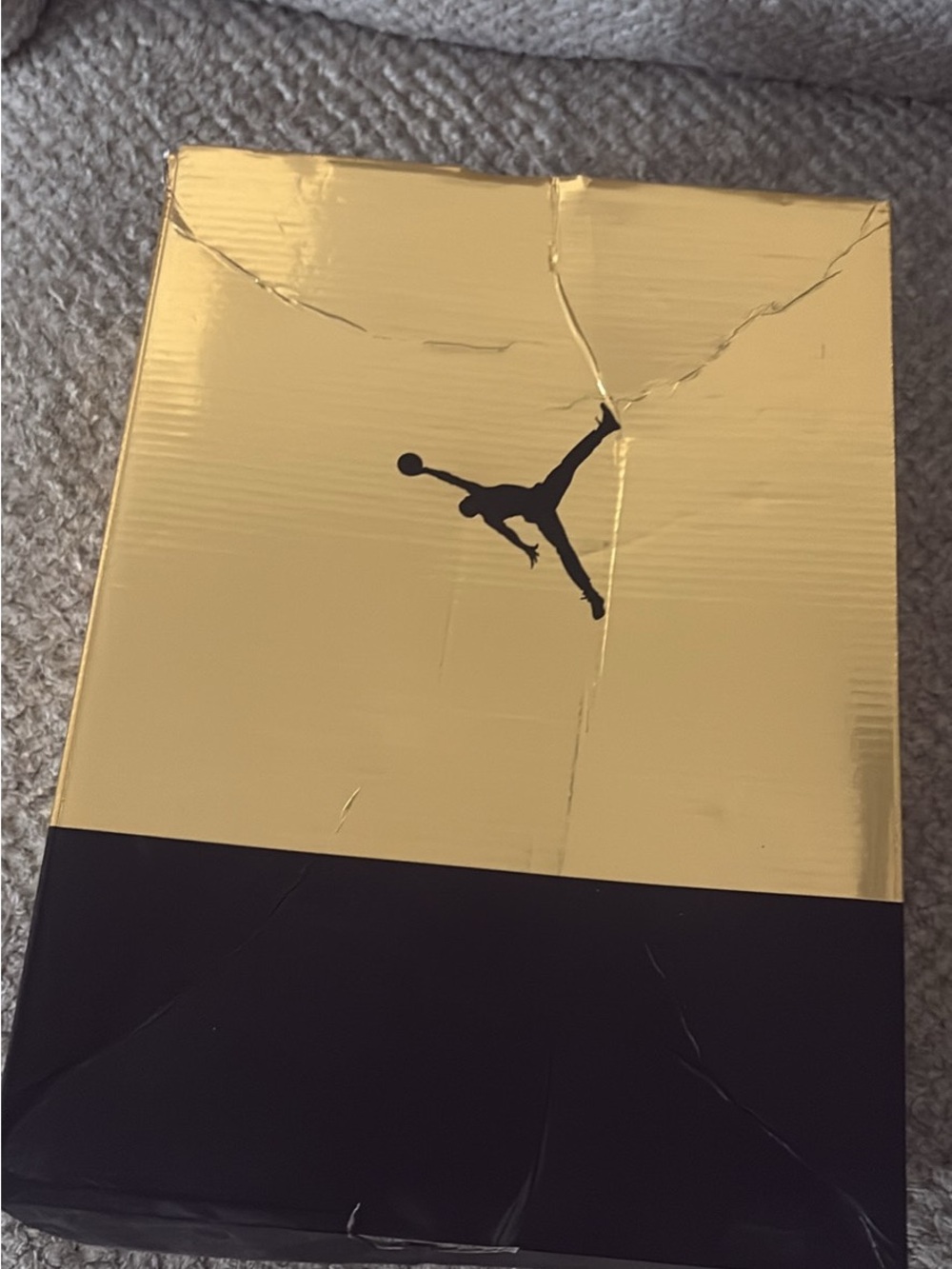 Nike Gold and Black Jordan Collector Shoe Box